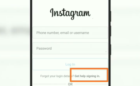 Get help with sign in Instagram