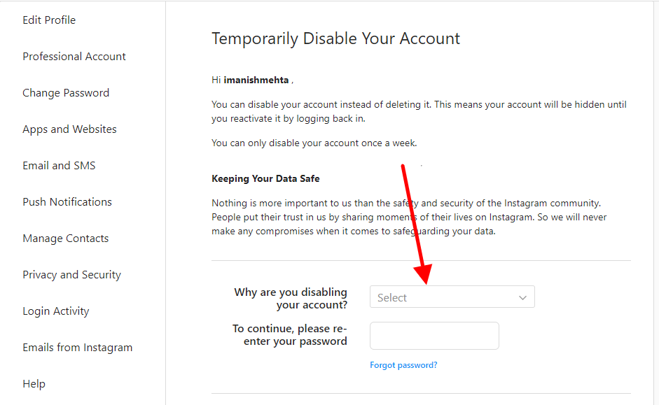 Why are you disabling your Instagram account?