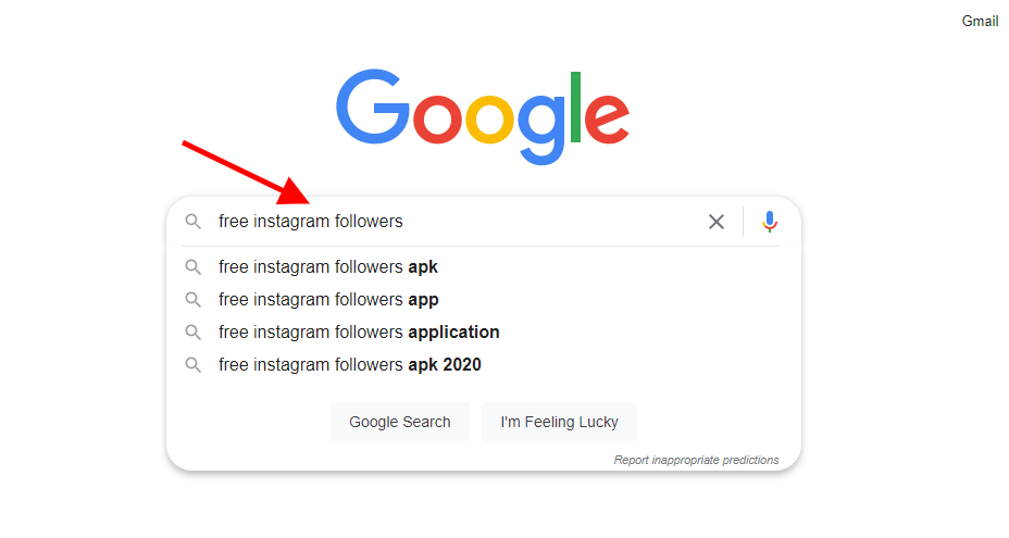 Search for services or Apps that offer fake Instagram followers