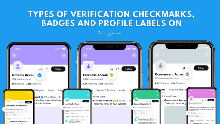 Types of Verification Checkmarks, Badges and Profile Labels