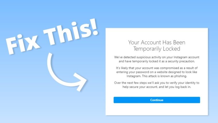 How to Fix "Your Account Has Been Temporarily Locked" on Instagram